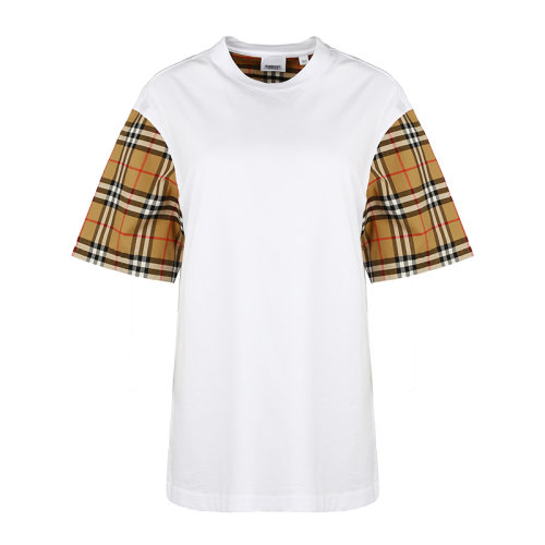 BURBERRY/博柏利20春夏时尚潮流拼接女士T恤女士短袖T恤8014895袖子格纹