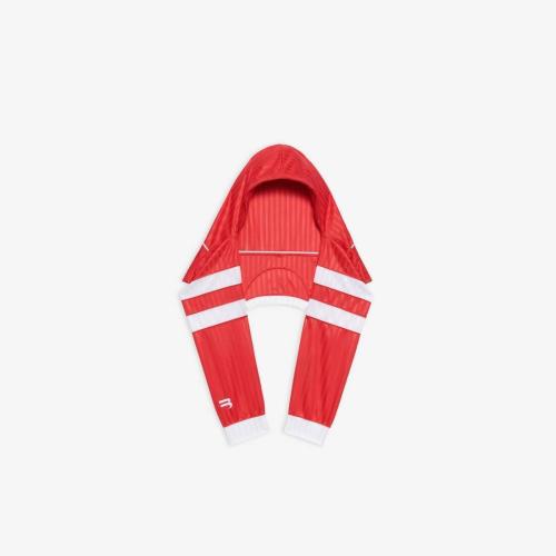  BALENCIAGA巴黎世家 22年秋冬 男士 围巾 Mens Soccer Hood Scarf in Red 681868TLV286540
