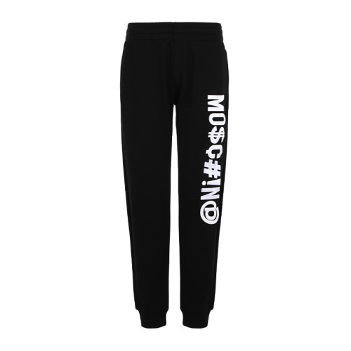 MOSCHINO/莫斯奇诺21新品字母印花抽绳束脚棉质宽松男士运动裤A033670271