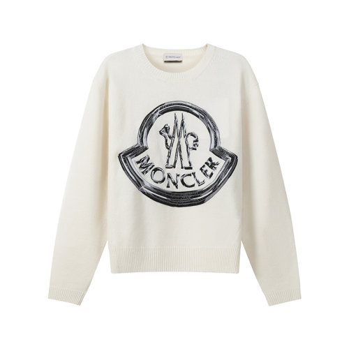 Moncler/蒙克莱 女士针织衫/毛衣 女士羊毛/羊绒闪亮商标圆领针织衫羊毛衫毛衣 9C00019 M1127