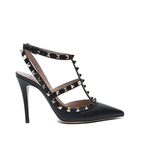 Valentino/华伦天奴 2021款 女士皮革铆钉装饰尖头高跟鞋凉鞋 VW2S0393 VCE