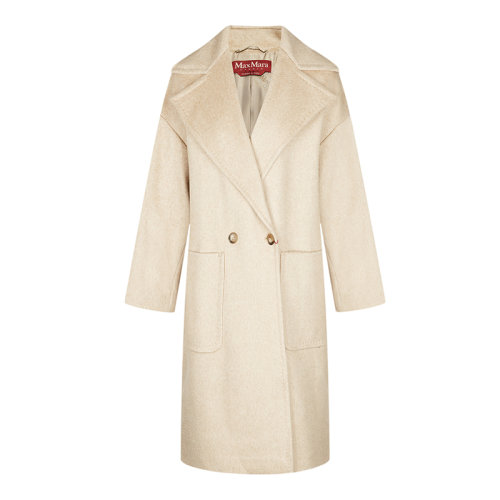 MaxMara/麦丝玛拉 女装  女士卡其色混纺翻领时尚百搭秋冬大衣  RIVOLO 001