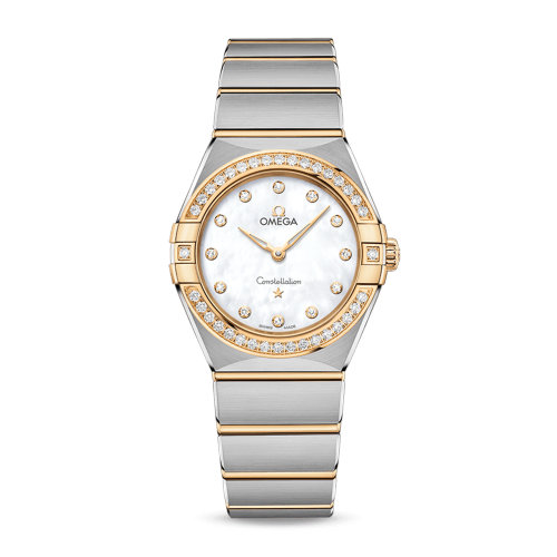 OMEGA/欧米茄 星座系列 精钢 18K金 外圈镶钻 钻石刻度 石英机芯 女士腕表 131.25.28.60.55.002