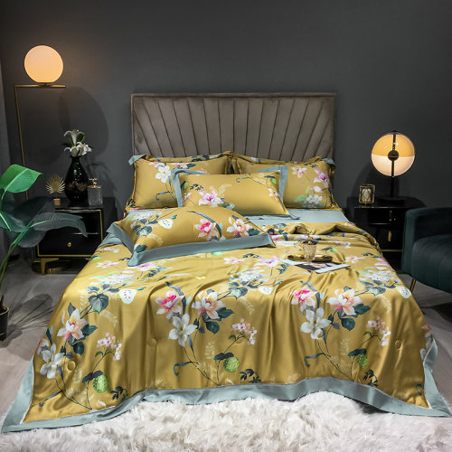 Fantti /芬缇 床上用品60天丝数码印花夏被四件套空调被夏凉被单双人薄被床品套件-西厢记