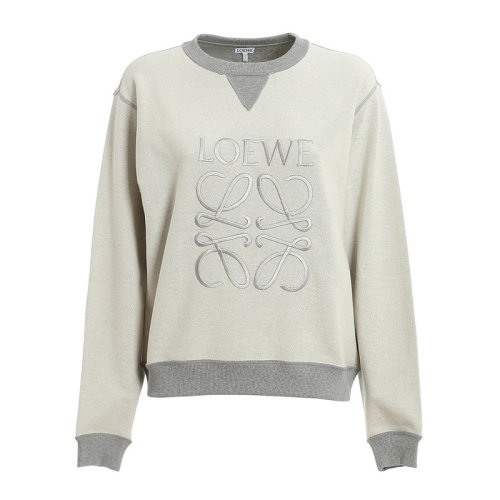 Loewe/罗意威 女装 服饰 灰棉质刺绣圆领运动衫 女卫衣
