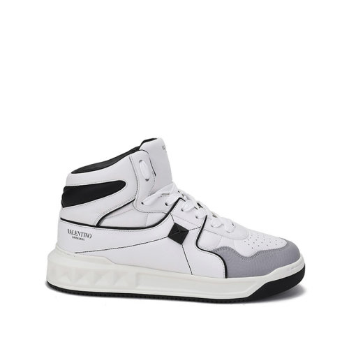 Valentino/华伦天奴 男士软羊革ONE STUD超大铆钉中帮系带休闲运动鞋 WY2S0E63 NWN