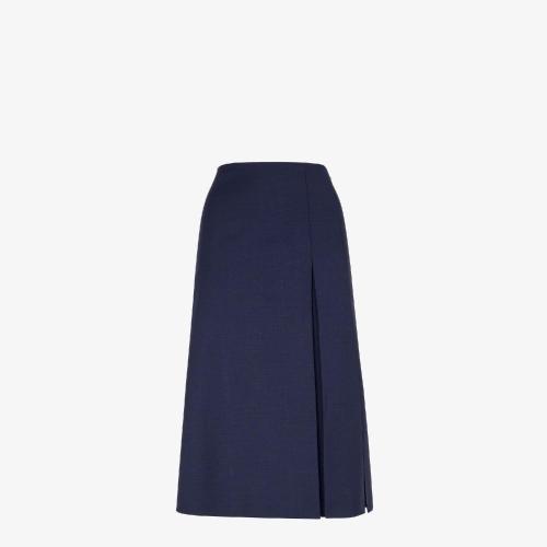  FENDI芬迪 22年春夏 女士 半身裙 蓝色马海毛半身裙 FQ7234S9AF1FLH