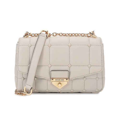 【高圆圆同款】Michael Kors/迈克·科尔斯  MK女包 SOHO系列羊皮铆钉装饰手提单肩斜挎包 30S1G1SL3L