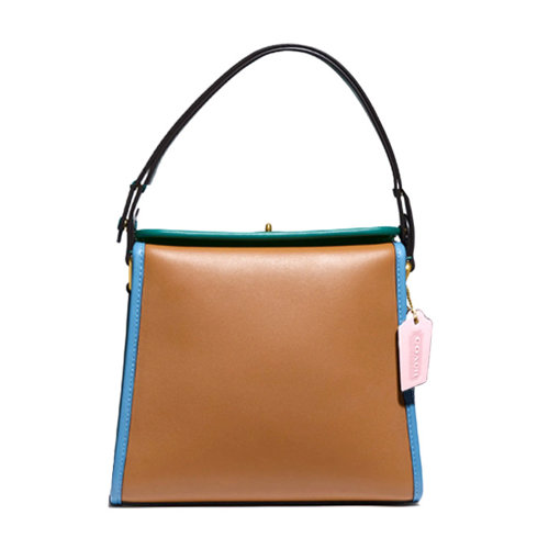 COACH/蔻驰 女包 Originals系列 女士时尚复古手提包 155 棕色拼色