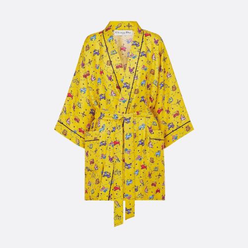  DIOR迪奥 22年秋冬 女士 睡袍 Robe de chambre Dior Chez Moi 241V63A6633_X2829