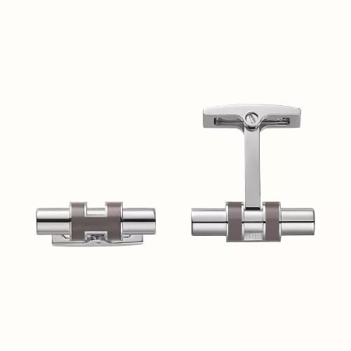  HERMES爱马仕 22年秋冬 男士 袖扣 Boutons de manchettes Tube H H077267FP92
