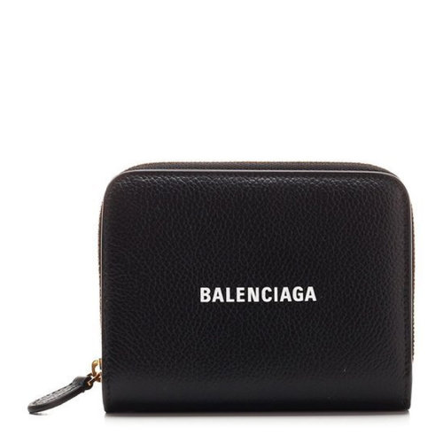 Balenciaga/巴黎世家 女士黑色皮革短款钱包手拿包女包 650871-1IZIM-1090