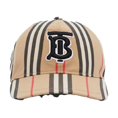  BURBERRY 22年秋冬 女士 专属标识图案标志性条纹棉质棒球帽 80269241