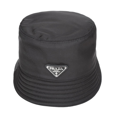 PRADA/普拉达  男女同款 黑色尼龙时尚帽子 2HC137-2B15-F0002