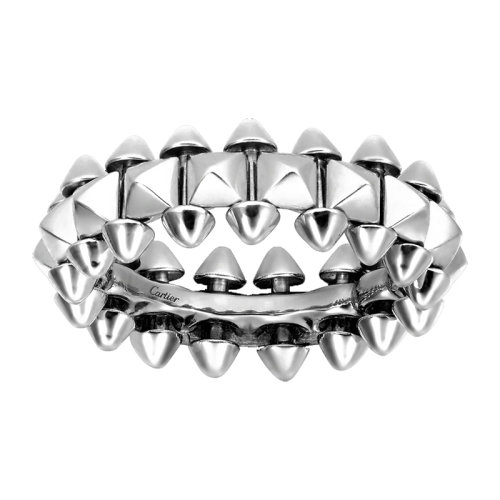 CARTIER/卡地亚 CLASH DE CARTIER系列18K金白金子弹头铆钉中号戒指/指环B4233000