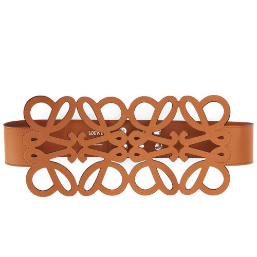 LOEWE/罗意威新款 Anagram系列 女士棕色牛皮革镂空腰带S540Y21L12-2530