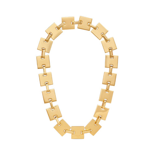 CELINE/赛琳 22新款 女士金色黄铜方形项链460GQ6BRA.35OR