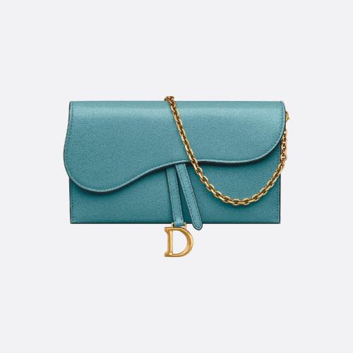  DIOR迪奥 22年秋冬 女士 单肩包 Long portefeuille a chaine Saddle S5614CCEH_M08Z