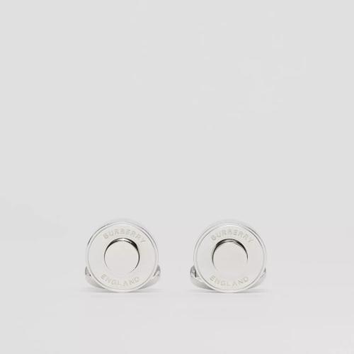  BURBERRY 22年秋冬 男士 徽标图案镀钯金袖扣 80498411