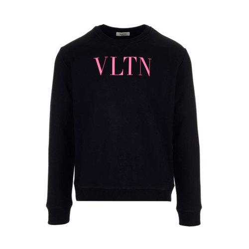  Valentino/华伦天奴 男士黑色棉质卫衣 UV3MF10G 3TV 55D