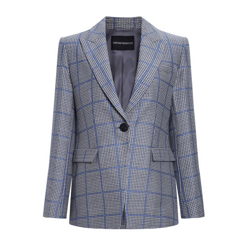Emporio Armani 女士 灰色 单纽扣西装外套  9NG19T-92113-010