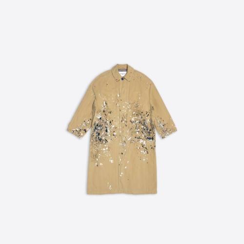  BALENCIAGA巴黎世家 22年春夏 男士 大衣 Mens Artist Carcoat in Beige 694639TLP069501