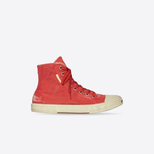  BALENCIAGA巴黎世家 22年春夏 男士 休闲运动鞋 Mens Paris High Top Trainers in Red 688752W