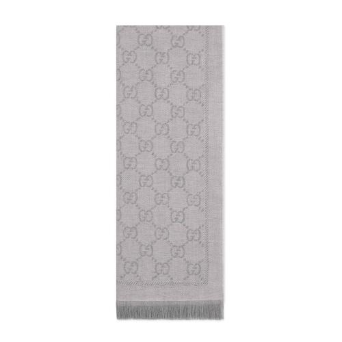  GUCCI古驰 22年秋冬 女士 GG 提花图案针织围巾 133483 3G200 1763