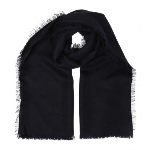 GUCCI/古驰 女士深蓝色羊毛蚕丝混纺围巾围脖方巾