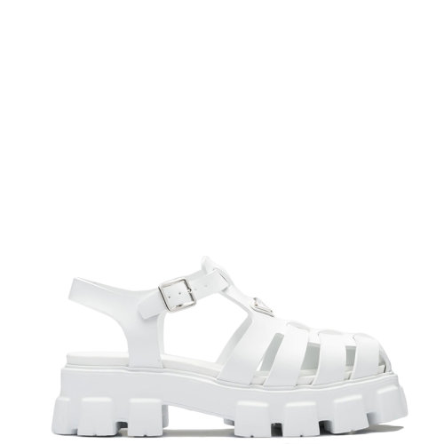 PRADA/普拉达 22年春夏新款 男士白色皮革厚底渔夫凉鞋2X3083_3LKK_F0009