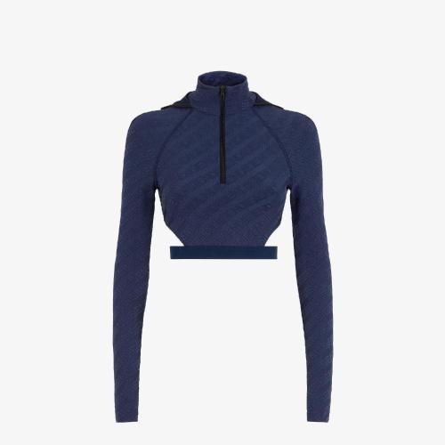 FENDI芬迪 22年秋冬 女士 长袖T恤 Cropped T-shirt FAF306AK7SF1IHG