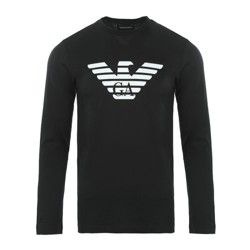 Emporio Armani/安普里奥阿玛尼22春夏老鹰徽标男士长袖T恤8N1TN81JPZ