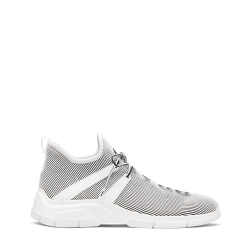 PRADA/普拉达 白色/黑色 男士弹力织物休闲运动鞋 4E3492_3L5H_F0964