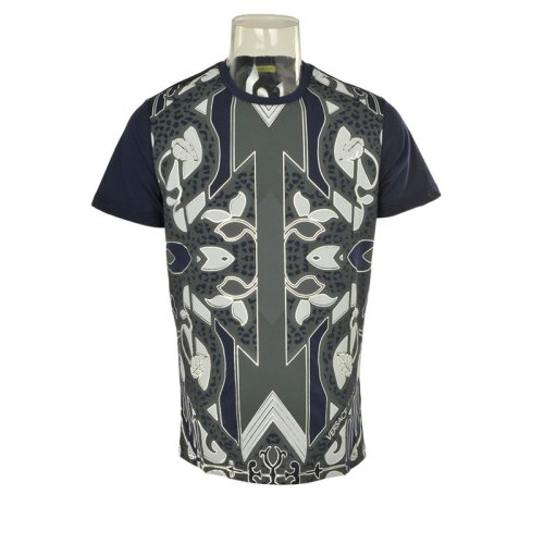  VERSACE JEANS COUTURE 男士深蓝色棉质短袖T恤 B3GPA766 6598 231 PLFSX