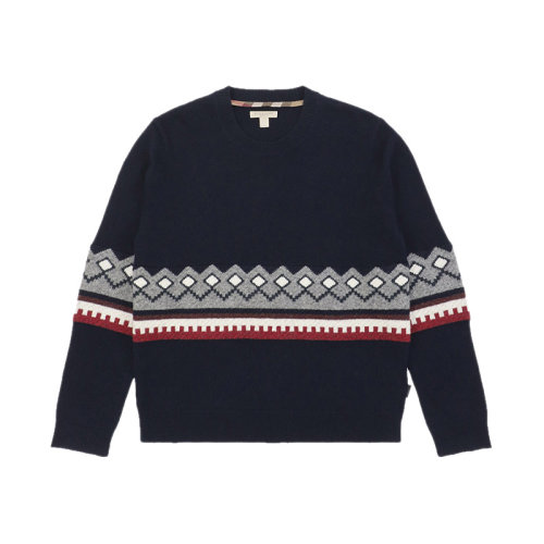 BURBERRY/博柏利 女士纯色复古图案印花装饰毛衣 395825 多色可选