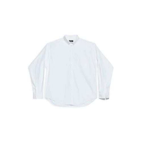  BALENCIAGA巴黎世家 22年秋冬 男士 长袖衬衫 bb corp shirt large fit 690340TYB189000