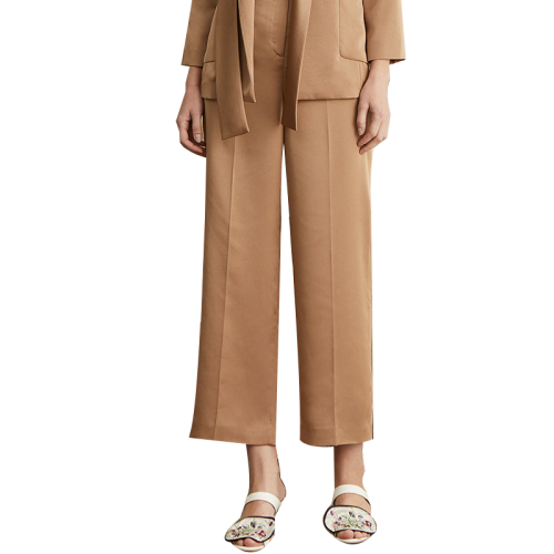 HUI/卉 女士休闲裤20春夏新款琉璃橘色休闲裤