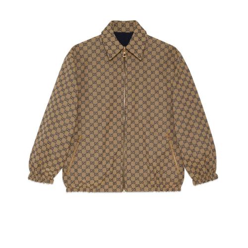 GUCCI古驰 22年秋冬 男士 GG聚酯纤维双面夹克 694163 ZAI6D 4330