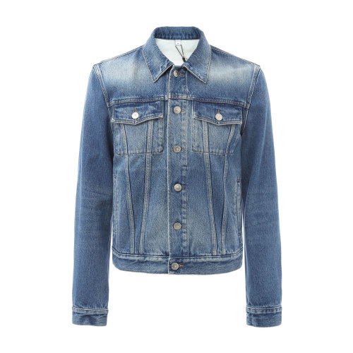 纯棉蓝色男士牛仔外套 BURBERRY/博柏利 巴宝莉 男装 男士外套 男士夹克瑕疵特卖（陈列痕迹，不影响使用）