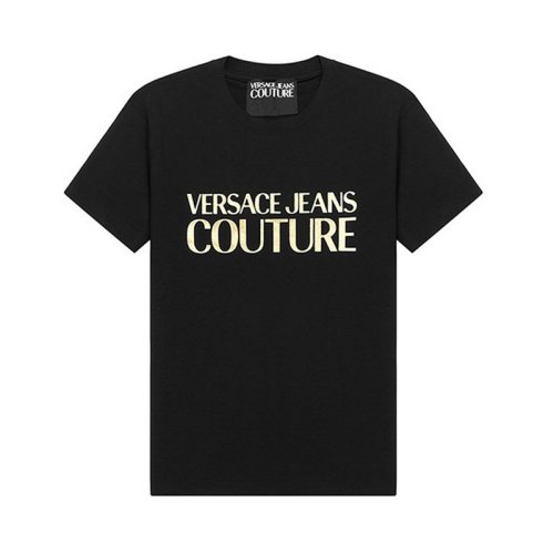  VERSACE JEANS COUTURE 男士黑色棉质短袖T恤 71GAHT04 CJ00T G89 PLFSX