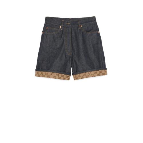  GUCCI古驰 22年秋冬 女士 饰GG牛仔短裤 701707 XDB2A 4759