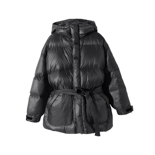 GeleiStory/GeleiStory欧美女装加厚系带面包羽绒服女连帽新款冬季白鸭绒外套女士外套 女士羽绒服