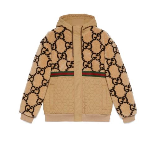  GUCCI古驰 22年秋冬 男士 GG提花环保毛皮夹克 706419 XJETL 2066