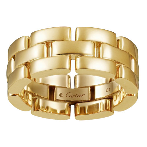 CARTIER/卡地亚 MAILLON PANTHèRE 18k金黄金戒指B4230600