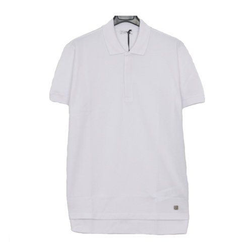 VERSACE/范思哲 男士白色棉质经典希腊回纹装饰翻领短袖上衣T恤Polo衫 V800824-VJ00068-V1001