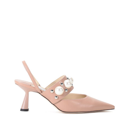 Jimmy Choo/周仰杰 2021款 女士BRESLIN系列羊皮马蹄跟高跟凉鞋露跟鞋 BRESLIN 65 ABH