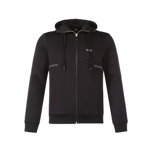 HUGO BOSS/雨果博斯 男士棉/聚酯纤维拉链连帽运动衫上衣外套 50458851