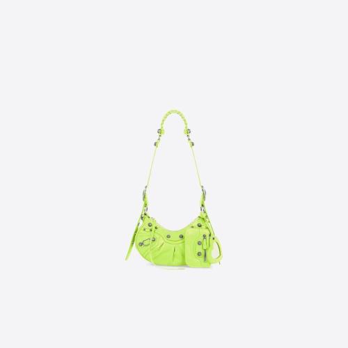  BALENCIAGA巴黎世家 22年秋冬 女士 单肩包 Womens Le Cagole Xs Shoulder Bag in Yellow 6713