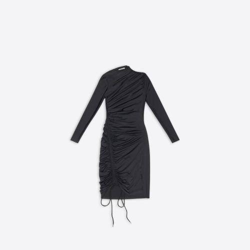  BALENCIAGA巴黎世家 22年春夏 女士 连衣裙 Womens Mini Dress in Black 704440TYK071000