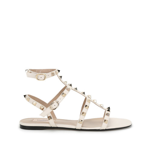 Valentino/华伦天奴 2021款 女士皮革铆钉装饰平底鞋凉鞋 VW2S0A05 VOD